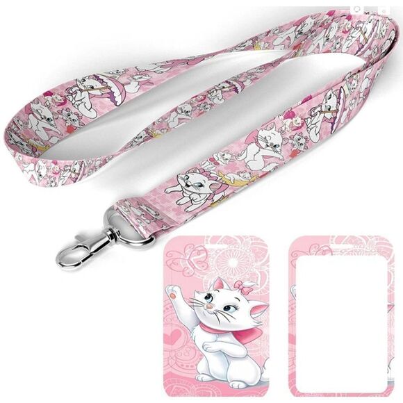 New! Disney's Marie from the Aristocats Lanyard ID Card Holder - Picture 2 of 2